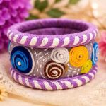 Multicolour Spiral Art Handcrafted Bangle